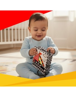 Сензорна книга контрастна играчка за бебета новородени